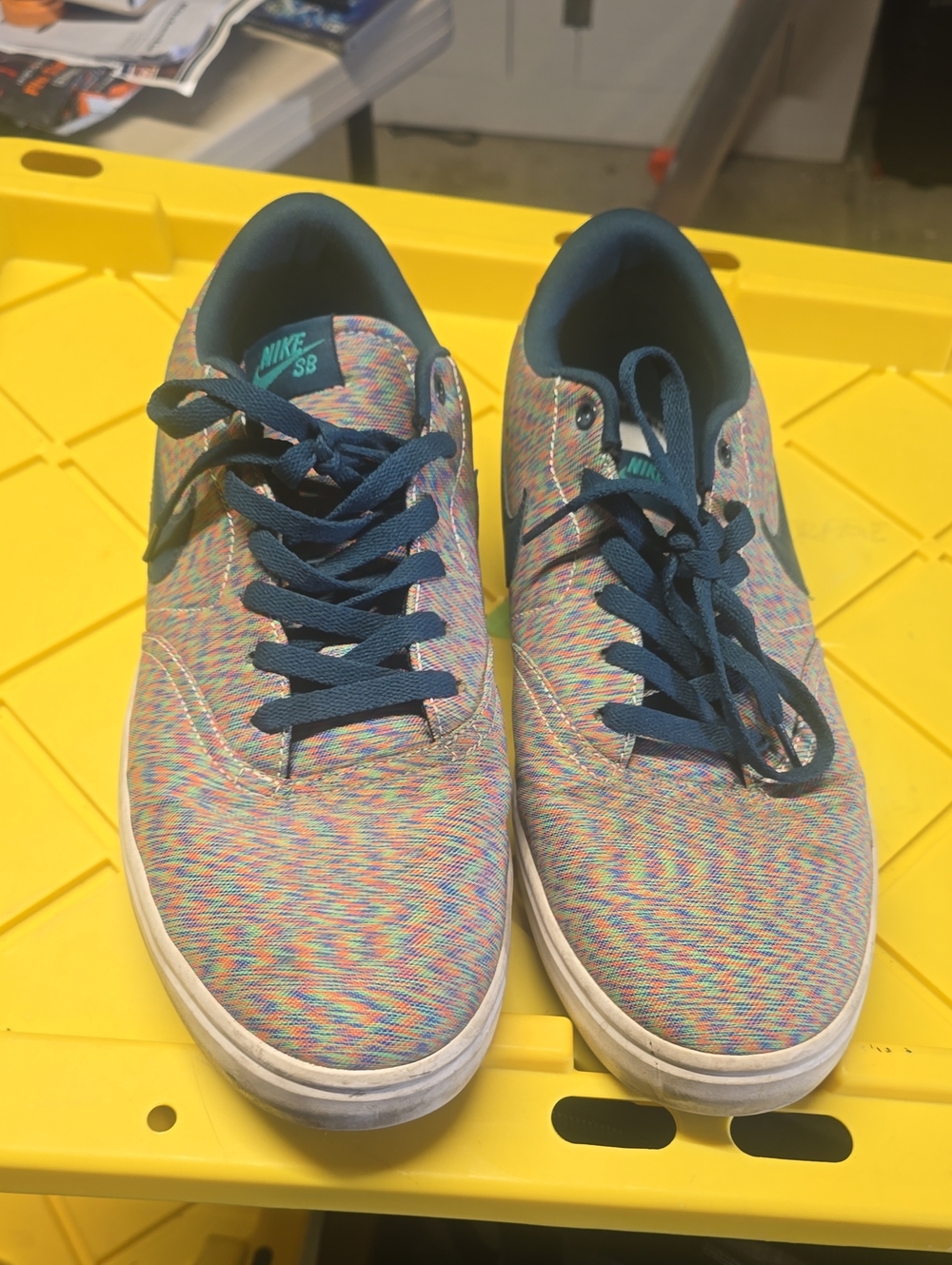 Nike Multicolor Woven Sneakers with Navy Laces
